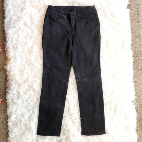 Women’s Faded Glory Black Stone-Washed Jeans Sz 8P - Picture 2 of 6